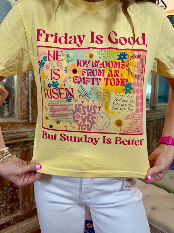 Sunday is Better Crop Tee