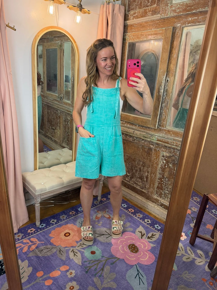 Easy Days Gauze Romper - Blue