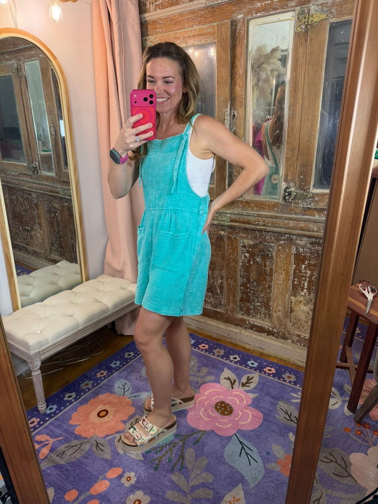 Easy Days Gauze Romper - Blue