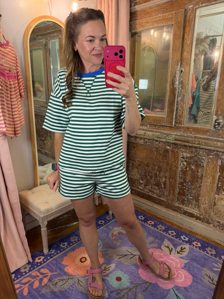Blue Skies Stripe Lounge Set