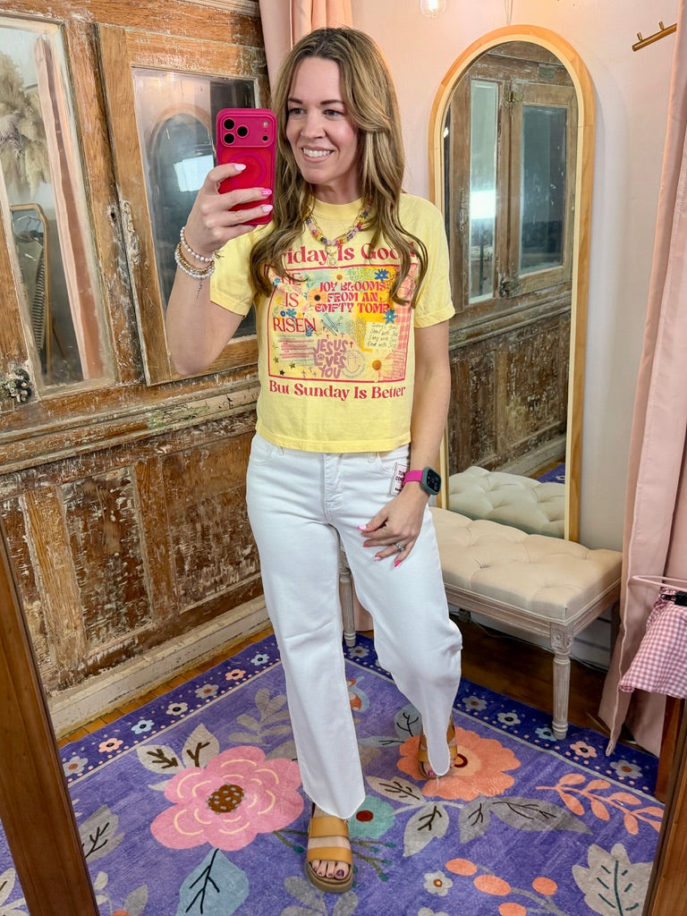 Risen Tummy Control Mid Rise Ankle Straight Pants