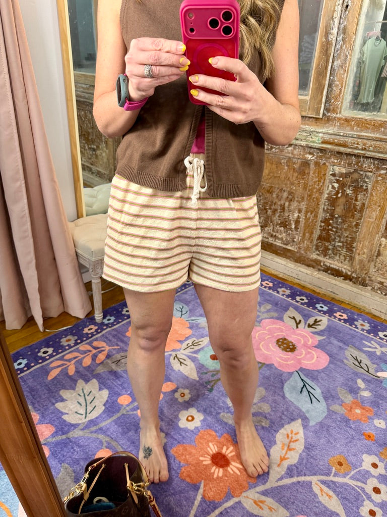 Garden Stripe Knit Shorts
