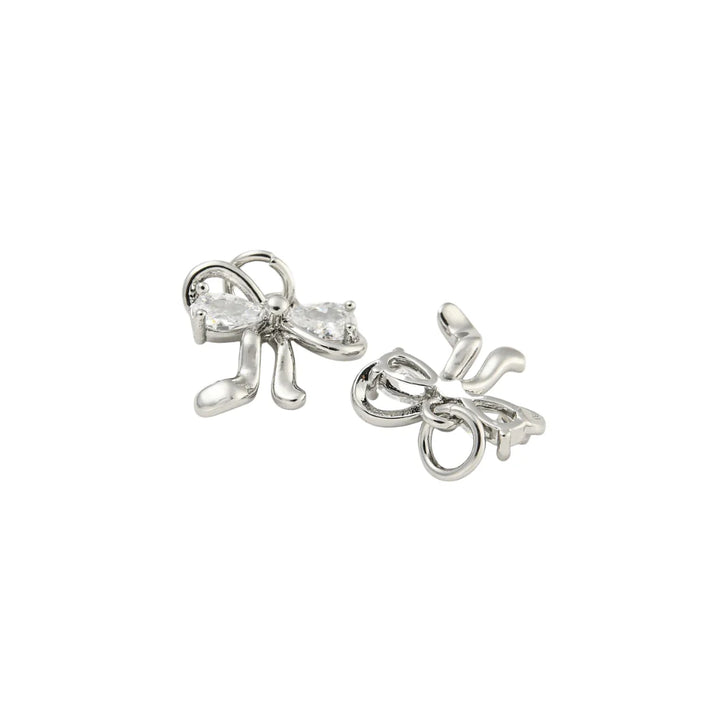 Silver Starlight Bow with Cubic Zirconia Charm