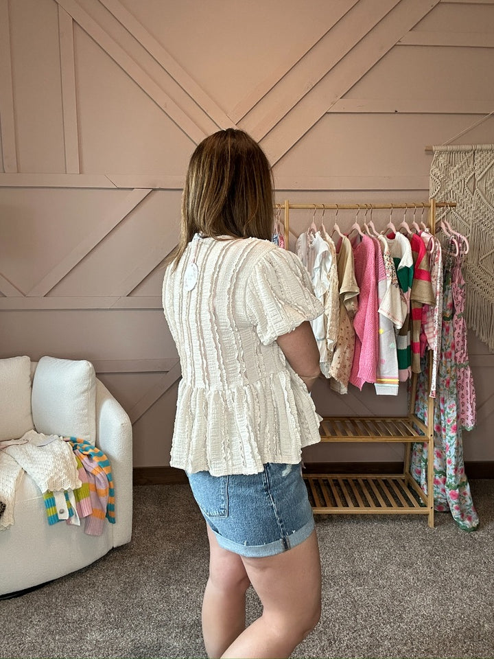 Babydoll Lace Top with Ribbon