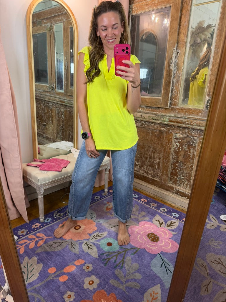 Sunbeam Flutter Sleeve Top