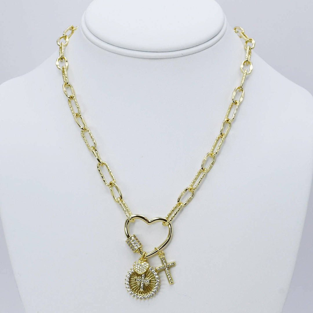 Heart of Faith Gold Necklace