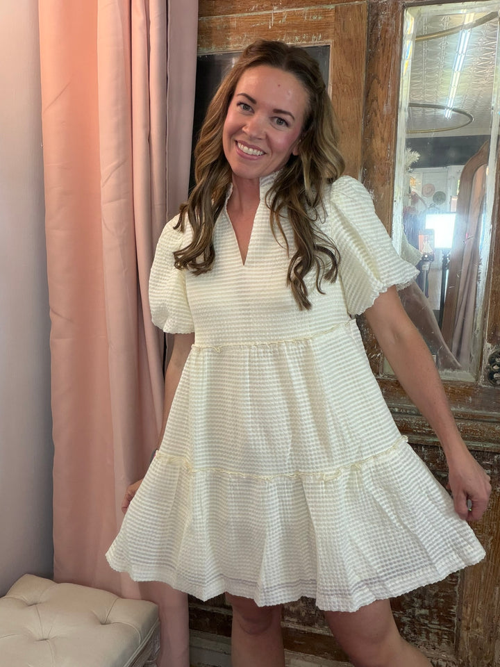 Sweet Cream Textured Dress