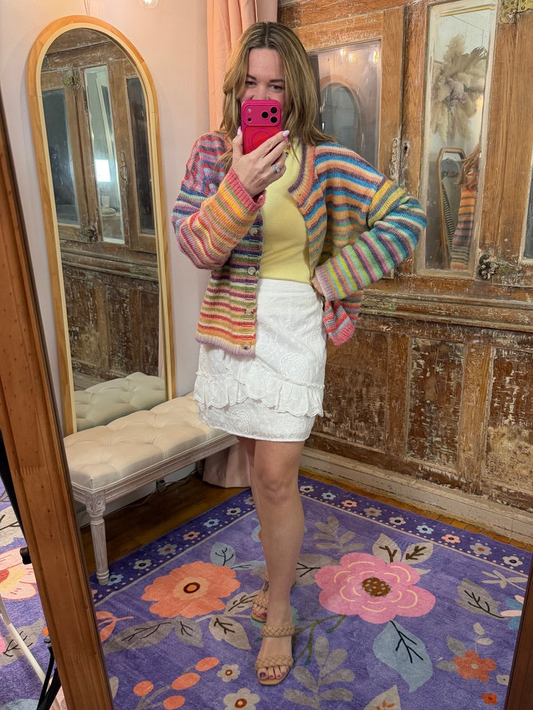 Eyelette Ivory Skirt