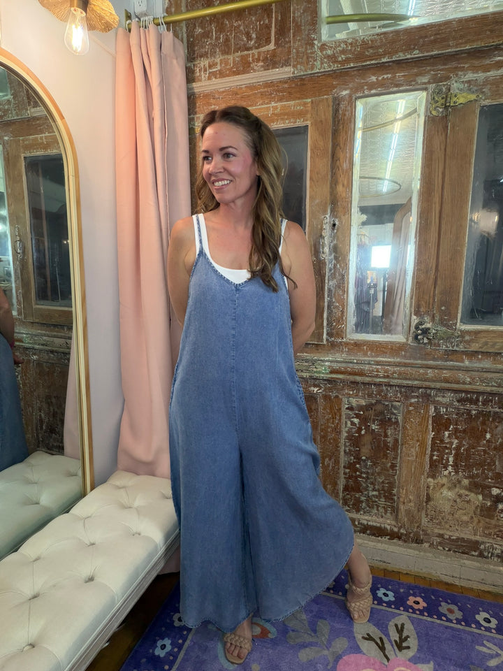 Blue Skies Chambray Jumpsuit ☁️💙