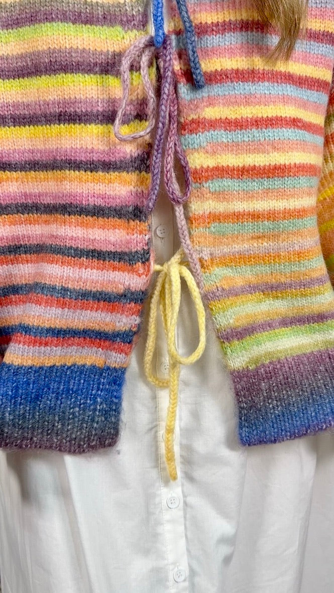 Somewhere Over the Rainbow Tie Cardigan