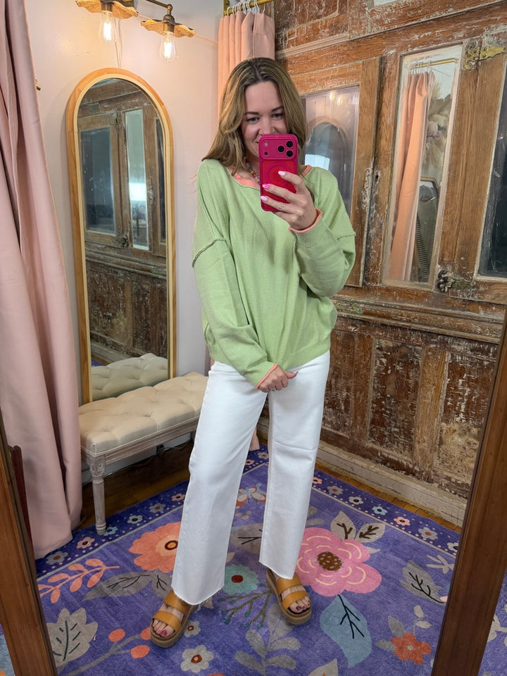 Risen Tummy Control Mid Rise Ankle Straight Pants