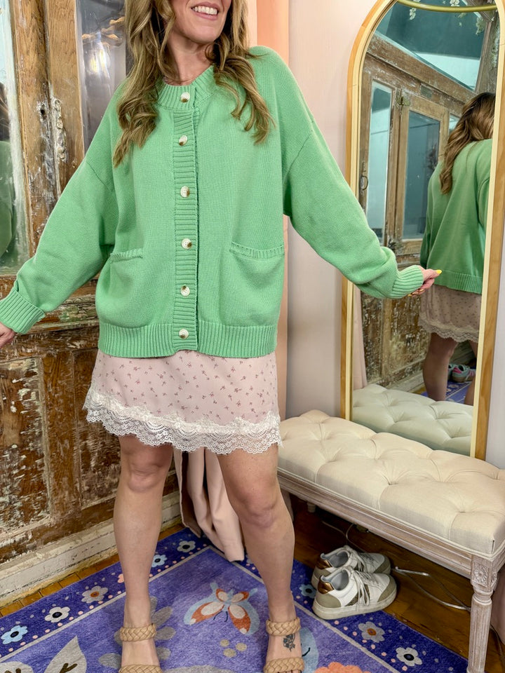 Blushing Petals Lace Trim Skort
