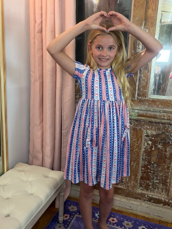 All American Girl Pocket Twirl Dress