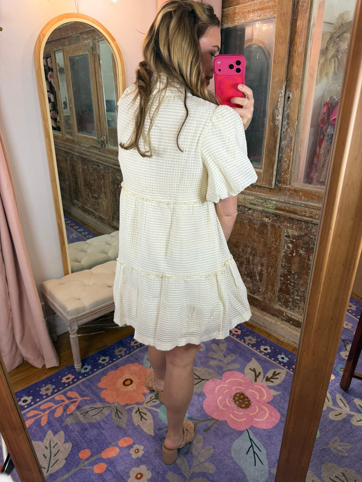 Sweet Cream Textured Dress