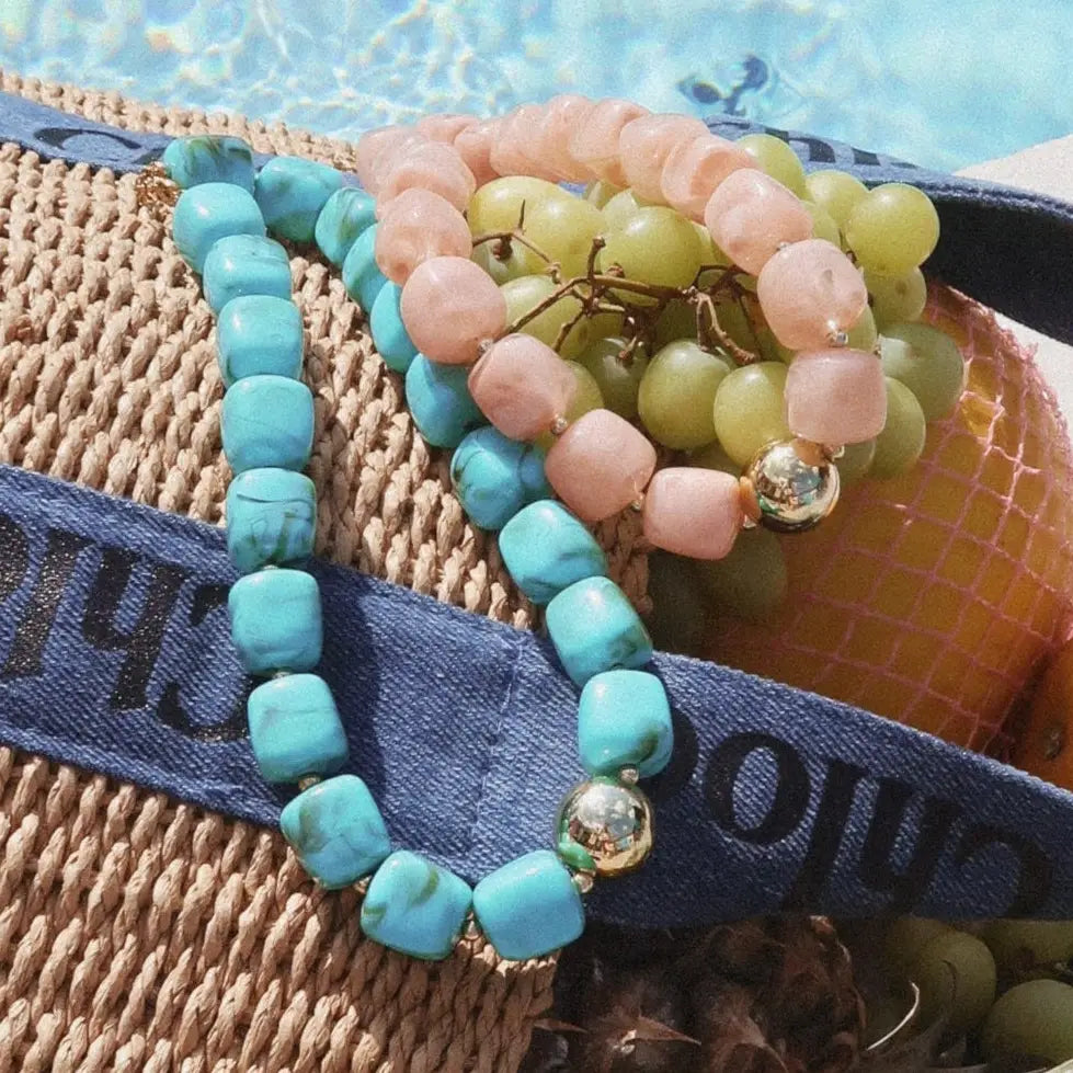 Brooke Beaded Necklace - Turquoise