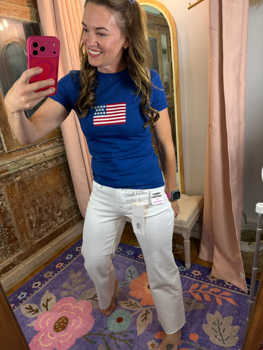Stars & Stripes Embroidered Tee