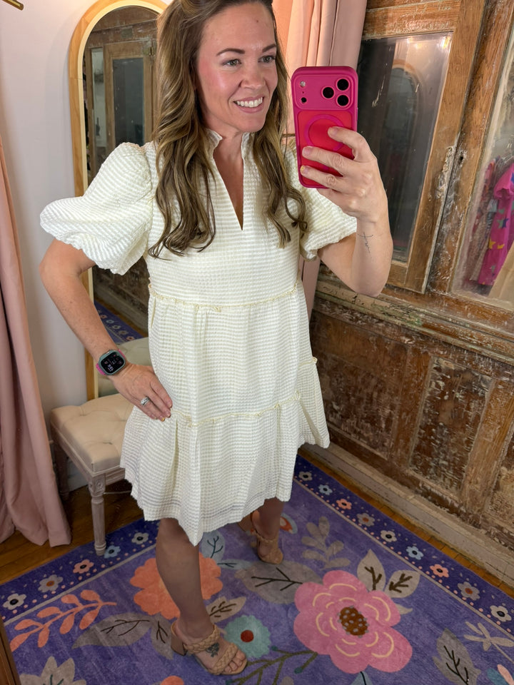 Sweet Cream Textured Dress