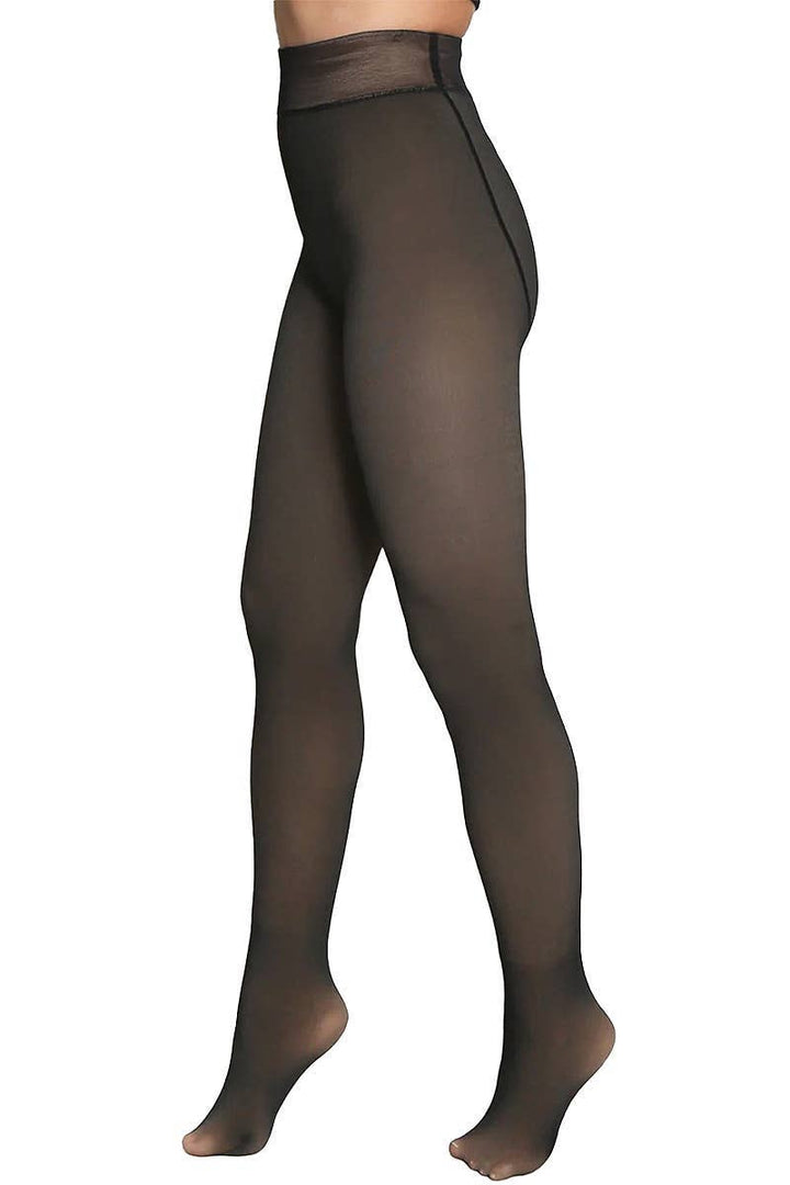 Women's Fake Sheer Fleece Lined Pantyhose Tights: NUDE / ONE SIZE