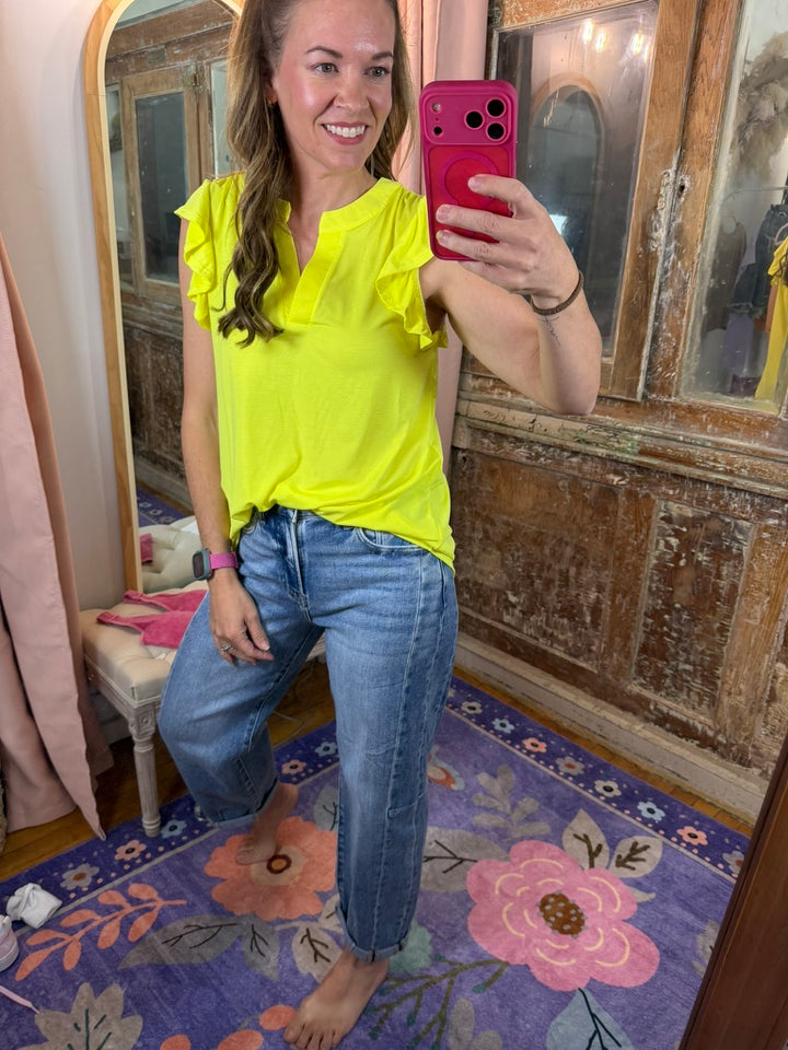 Sunbeam Flutter Sleeve Top