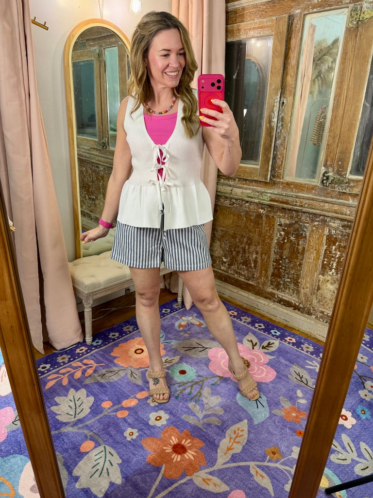 Sweet Tie Peplum Tank