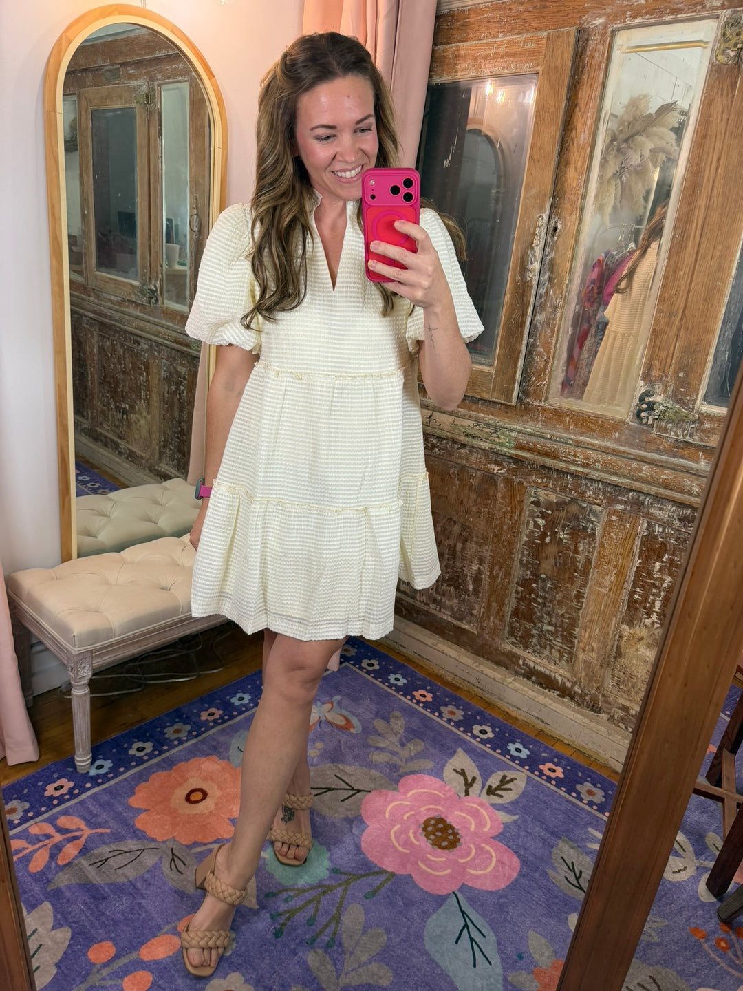 Sweet Cream Textured Dress