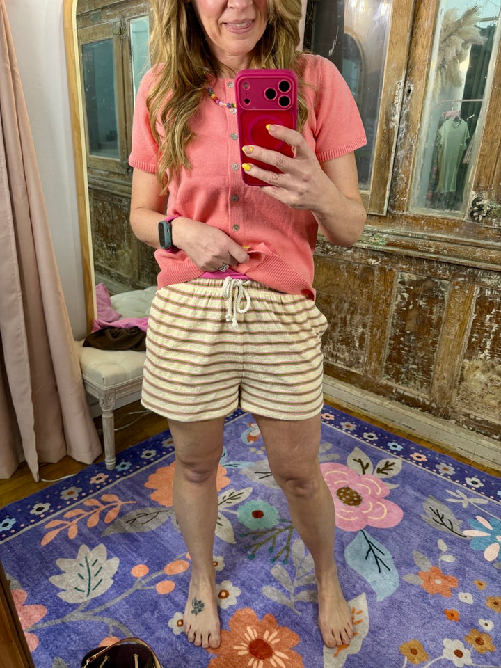 Garden Stripe Knit Shorts