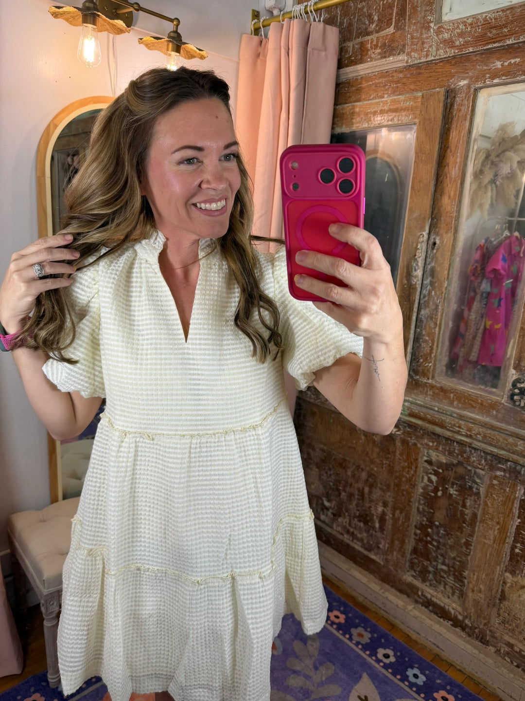 Sweet Cream Textured Dress
