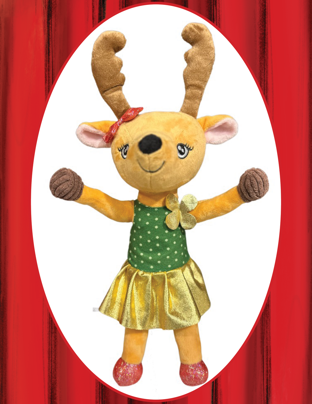 Rosie The Reindeer Wired Doll with Removable Costume