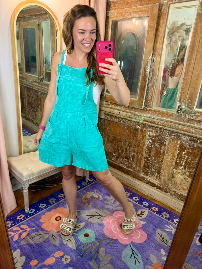 Easy Days Gauze Romper - Blue