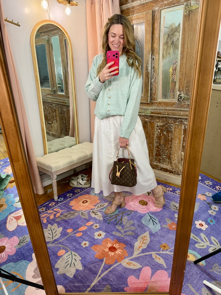 Simply Sweet Button-Up Midi Dress