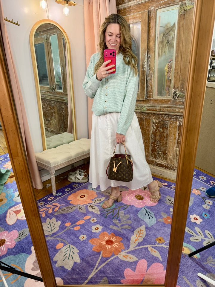 Simply Sweet Button-Up Midi Dress