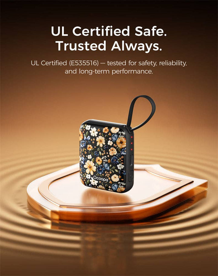 Ocoopa UT5 Nano Floral Reusable Hand Warmer: Flower