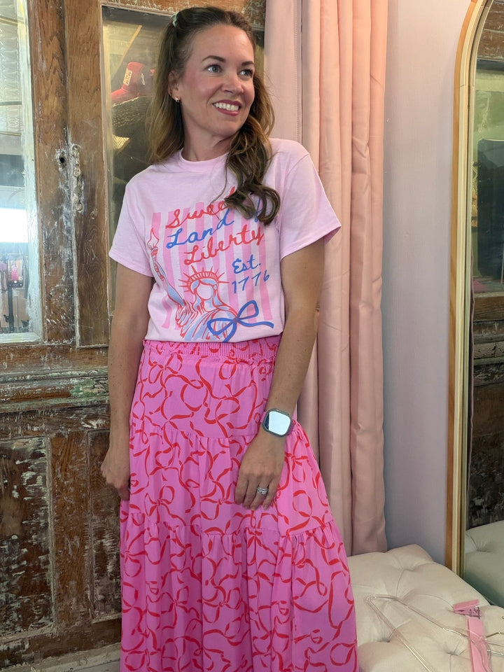 Flirt & Flow Smocked Maxi Skirt