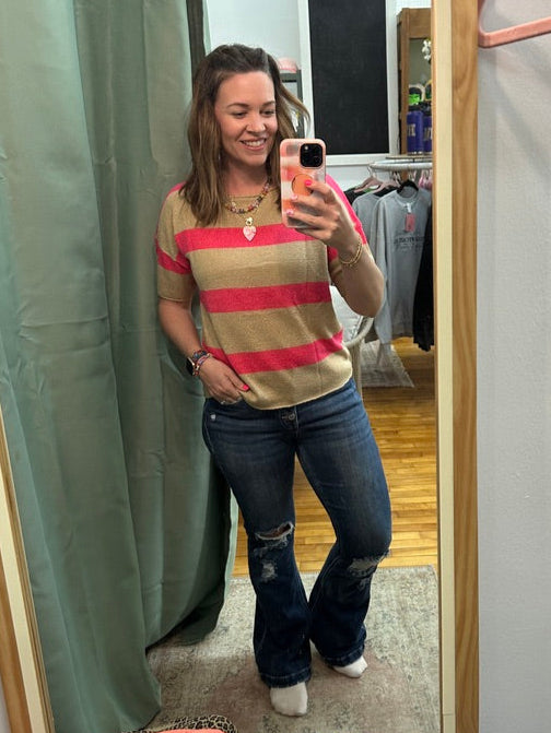 Colorblock Crew Neck Sweater