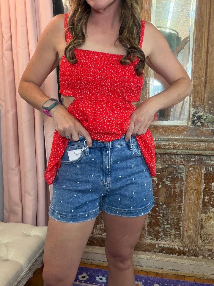 Dot Your Way Denim Short