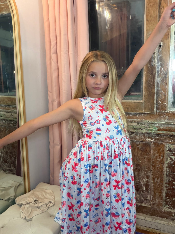 Little Miss Liberty Tank Twirl Dress