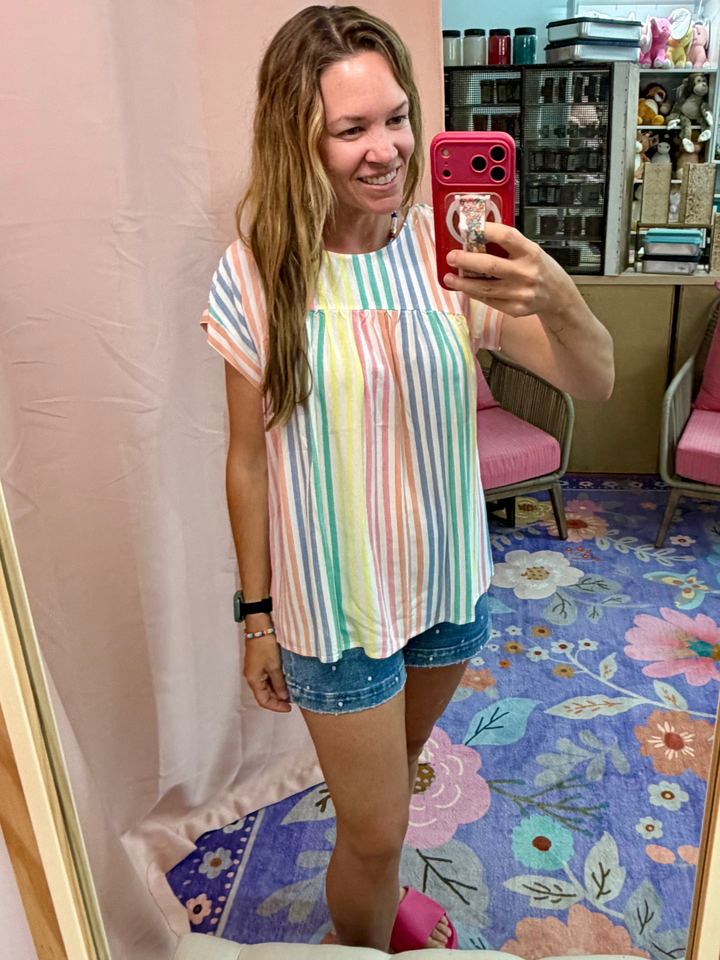 Chasing Sunshine Rainbow Top