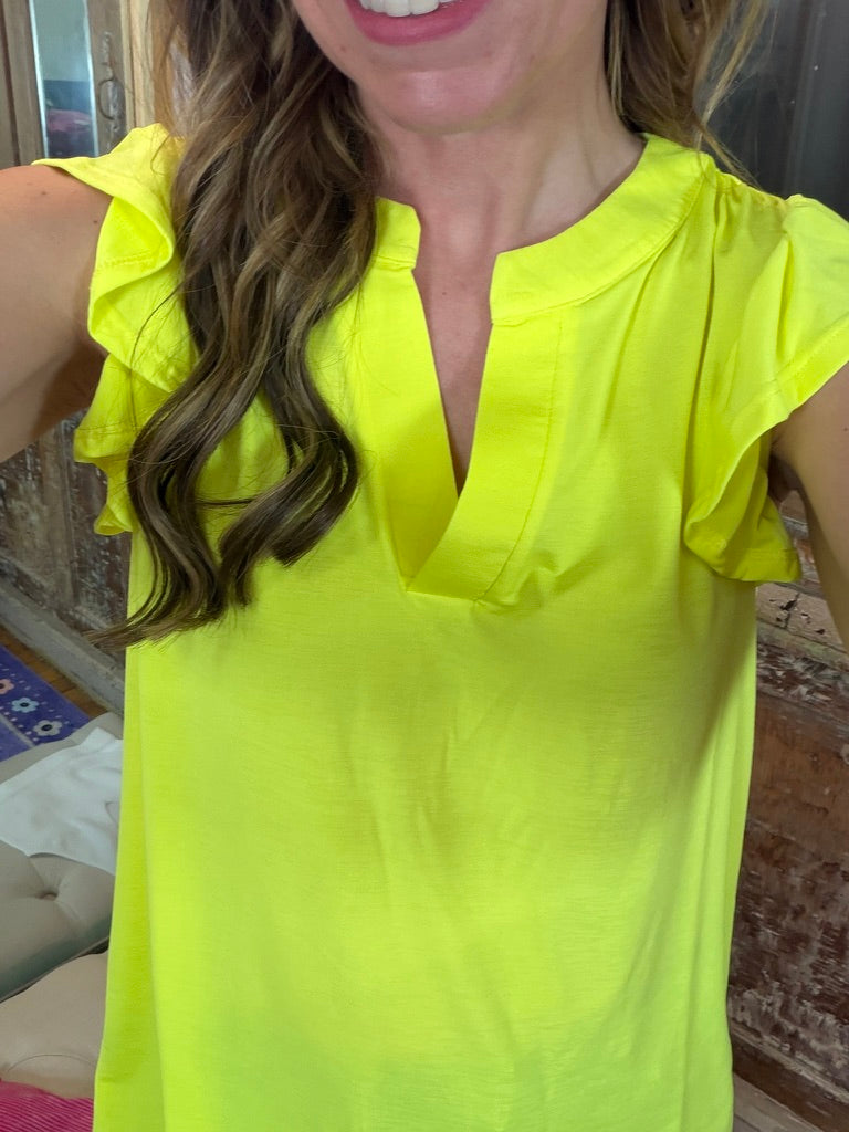 Sunbeam Flutter Sleeve Top