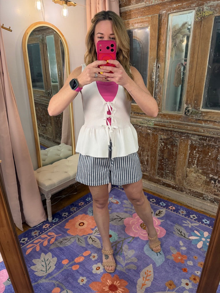 Sweet Tie Peplum Tank