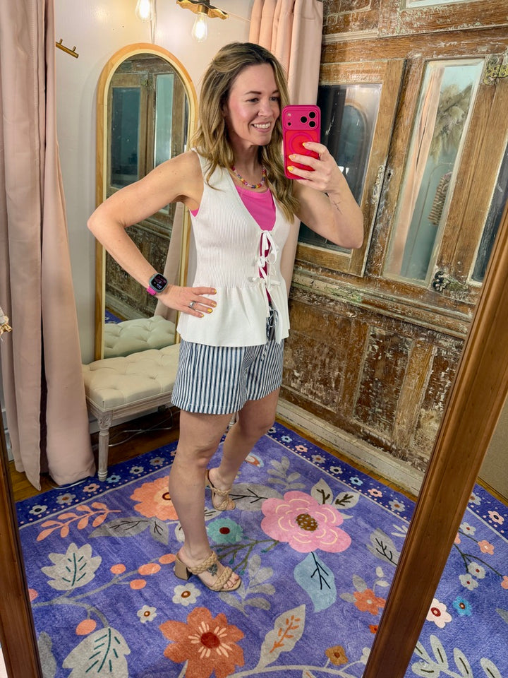 Sweet Tie Peplum Tank