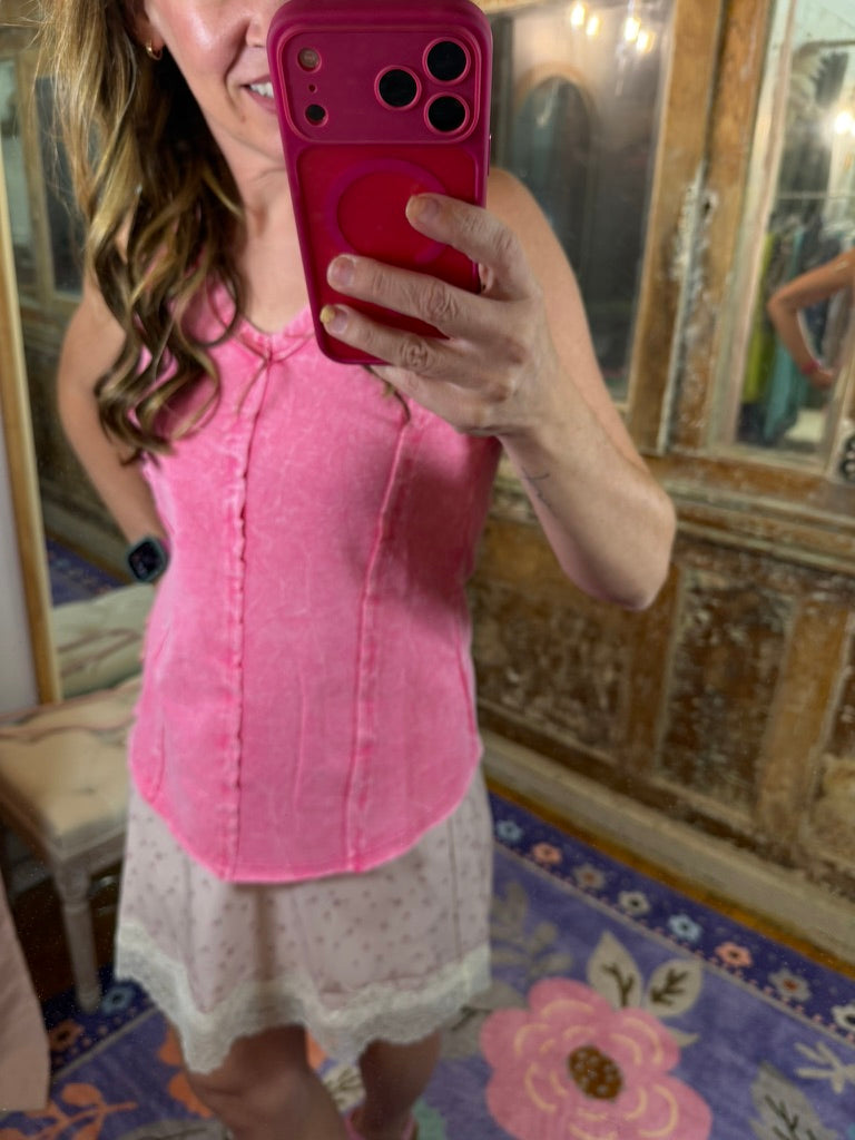 Fuchsia Fade Mineral Tank