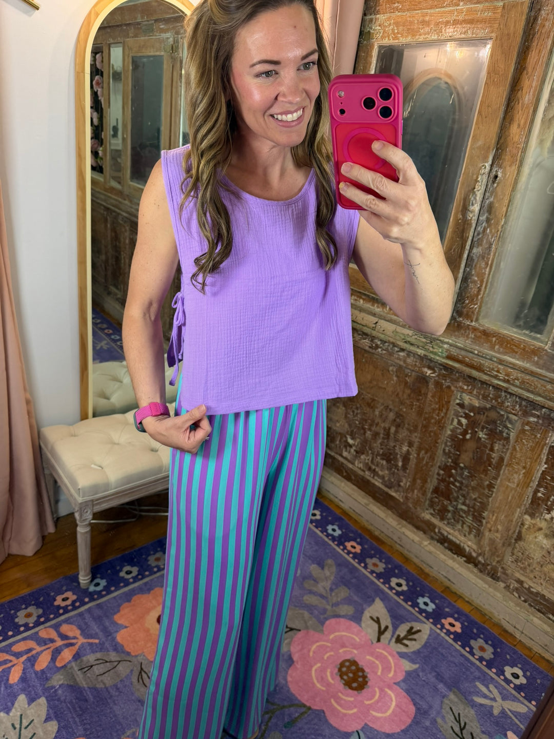 Lavender Breeze Tie Top