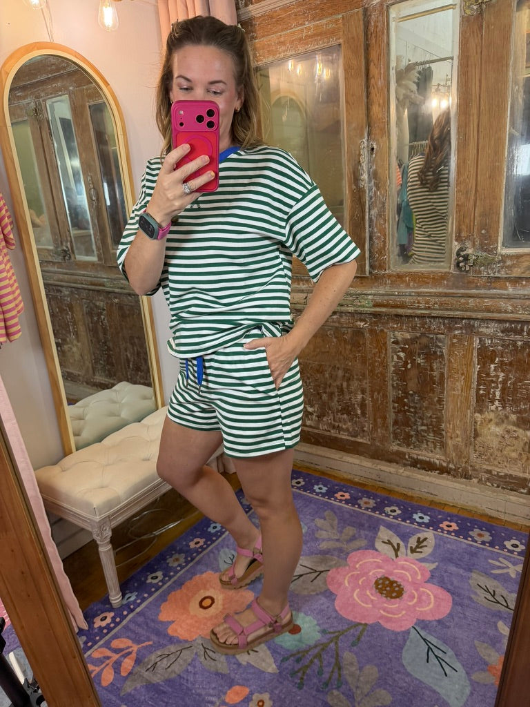 Blue Skies Stripe Lounge Set