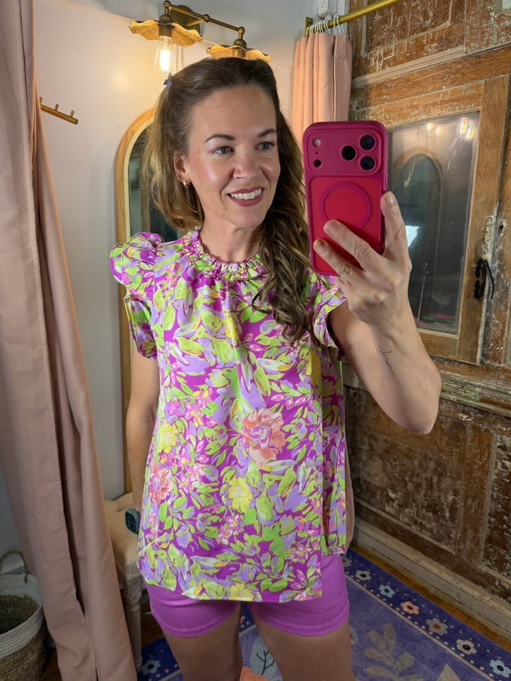 Blooming Bold Floral Top