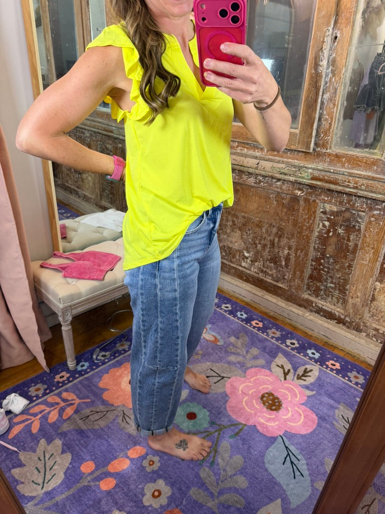 Sunbeam Flutter Sleeve Top