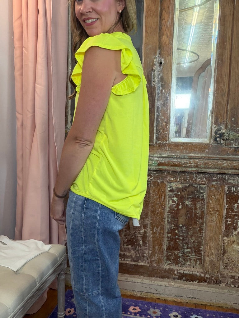Sunbeam Flutter Sleeve Top