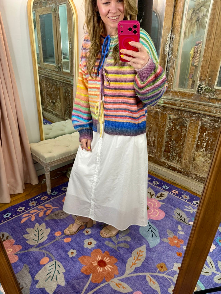 Somewhere Over the Rainbow Tie Cardigan
