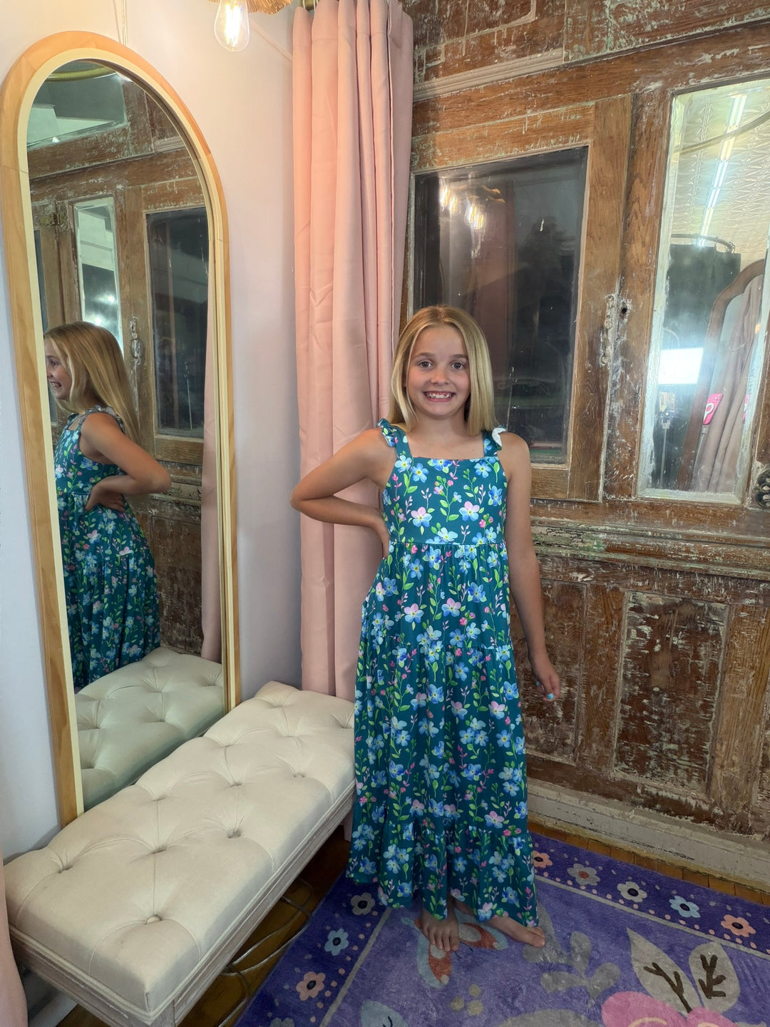 Floral Breeze Ruffle Maxi Dress