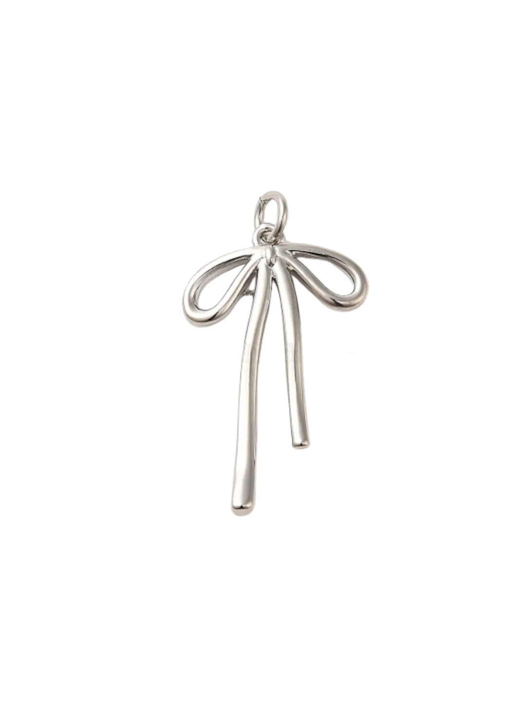 Silver Bow Charm