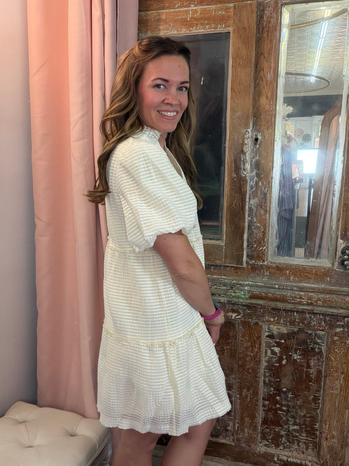 Sweet Cream Textured Dress